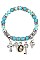 PACK OF 12 CHIC ASSORTED COLOR MULTI CHARM BRACELET