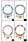 PACK OF 12 CHIC ASSORTED COLOR MULTI CHARM BRACELET