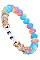 PACK OF 12 CUTE ASSORTED COLOR MULTI BEAD BRACELET