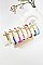 Pack of 12 Crystal Cross Beads Stretch Bracelet Set