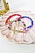 Pack of 12 Crystal Cross Beads Stretch Bracelet Set