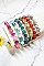 Pack of 12 Multicolor Mix Beads Stretch Bracelet Set