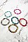 Pack of 12 Multicolor Mix Beads Stretch Bracelet Set