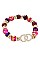 PACK OF 12 ENCHANTING ASSORTED COLOR MULTI BEAD STRETCH BRACELET