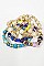 PACK 0F 12 FASHION Shiny Spring Stone Glass Beaded Bracelet