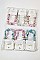 PACK 0F 12 FASHION ASSORTED COLOR Marble Design Beaded Bracelet SET