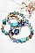 PACK OF 12 FASHION ASSORTED COLOR TURQUOISE GEM STONE STRETCH BRACELET
