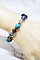 PACK OF 12 FASHION ASSORTED COLOR TURQUOISE GEM STONE STRETCH BRACELET