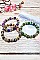PACK OF 12 ENCHANTING ASSORTED COLOR MULTI BEAD STRETCH BRACELET