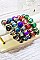 PACK OF 12 ENCHANTING ASSORTED COLOR MULTI BEAD STRETCH BRACELET