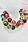 PACK OF 12 ENCHANTING ASSORTED COLOR MULTI BEAD STRETCH BRACELET