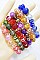 Pack of 12 Mix Bead Stretch Bracelets Set