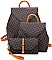 3 in 1 Monogram Dual Back Packs & Clutch Set