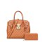 wholesale brown quilted handbags set