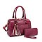 Crocodile Tassled Boston Satchel With Wallet