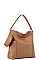 2 IN 1 SMOOTH LEATHER HOBO WITH MINI PURSE SET