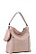 2 IN 1 SMOOTH LEATHER HOBO WITH MINI PURSE SET