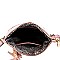Fashionable Laser-Cut Detail Tassel Pocket Cross Body Messenger MH-BS2397
