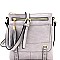 Fashionable Laser-Cut Detail Tassel Pocket Cross Body Messenger MH-BS2397