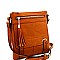 Fashionable Laser-Cut Detail Tassel Pocket Cross Body Messenger MH-BS2397