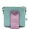 Tassel Accent Chevron Quilted 3-Compartment Cross Body
