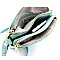 Tassel Accent Chevron Quilted 3-Compartment Cross Body