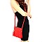 Tassel Accent Chevron Quilted 3-Compartment Cross Body