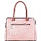 CROCODILE SATCHEL WALLET SET WITH TASSEL