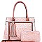 CROCODILE SATCHEL WALLET SET WITH TASSEL