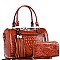 BOSTON CROCODILE PATENT SATCHEL SET