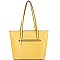 2Tone Mid-Zip Tasseled Tote