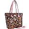 3 in 1 Butterfly Leopard Print Tote Cross Body Value SET