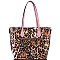 3 in 1 Butterfly Leopard Print Tote Cross Body Value SET