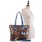 3 in 1 Butterfly Leopard Print Tote Cross Body Value SET