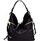 BS6751-LP Zipper Accent 2-Way Single Strap Hobo