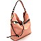 BS6751-LP Zipper Accent 2-Way Single Strap Hobo