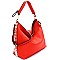 BS6753-LP Side Studded Zipper Detail Hobo