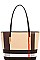 CH-BT2669 SMOOTH TEXTURED MODERN CHECK 3 in 1 FASHION TOTE SET