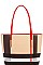 CH-BT2669 SMOOTH TEXTURED MODERN CHECK 3 in 1 FASHION TOTE SET