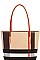 CH-BT2669 SMOOTH TEXTURED MODERN CHECK 3 in 1 FASHION TOTE SET