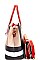 CH-BT2678 ELEGANT ALBA TARTAN 3 IN 1 CHECKERED SATCHEL WITH LONG STRAP