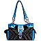 Rhinestone Pattern Western Tote