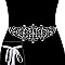Rhinestone Wedding Extra Wide Tie Sash Belt SLBTM1564