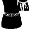 Fashionable Rhinestone Flowers Wedding Tie Sash Belt SLBTM1565