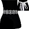 Fashionable Rhinestone Wedding Tie Sash Belt SLBTM853