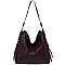 Dual Side Zippered Shoulder / Hobo Bag