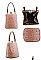 Diamond Jewel Top Twist Lock Closure Messenger Bag