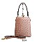 Diamond Jewel Top Twist Lock Closure Messenger Bag