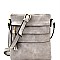 Trendy Tassel Accent Multi-Pocket Cross Body Messenger BW2344