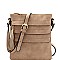 Trendy Tassel Accent Multi-Pocket Cross Body Messenger BW2344